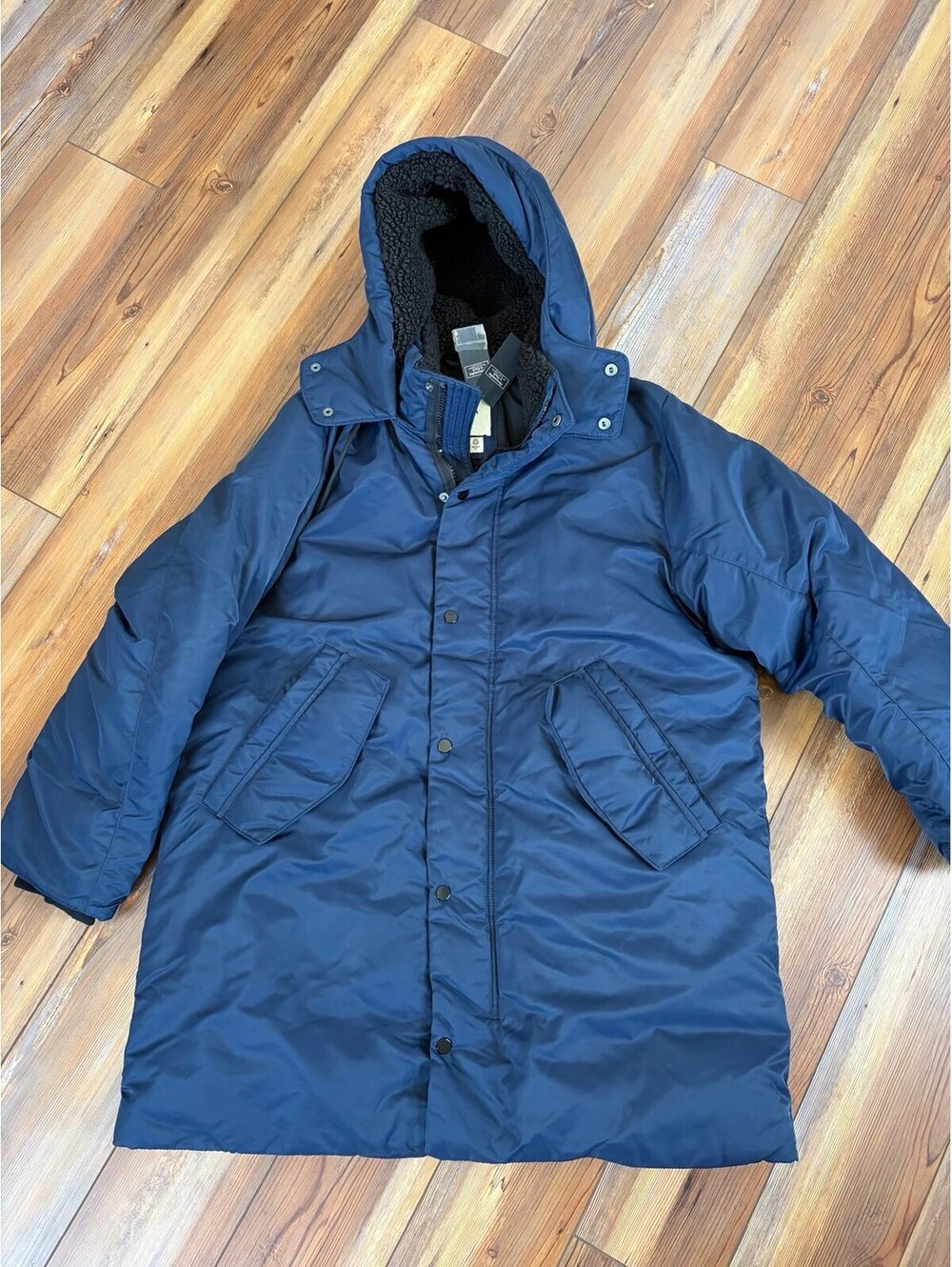 NWT Men's Abercrombie & Fitch The A&F Ultra Collection Navy Parka Coat size L.